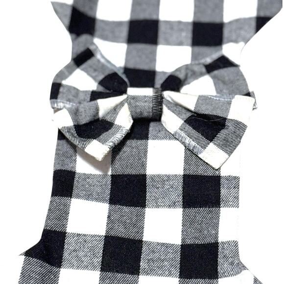 Pet Dog Christmas Stocking - Plaid Bone with Bow - Picture 3 of 6